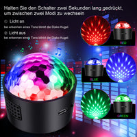 1 x RAW Customer Returns Mini Disco Ball, SEBRUANC Disco Lights LED Party Lights Music Controlled Light 380mAh USB Type C DJ Strobe Ball with Night Light for Children Parties Birthday, KTV, Christmas Gift - RRP €15.12