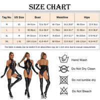 1 x RAW Customer Returns FEOYA Latex Catsuit Women Sexy Open Women s Latex Body with Zip Latex Body Zipper PVC Thong Lingerie Sleeveless Zip Night Club Party Costume D-Black XL - RRP €33.98