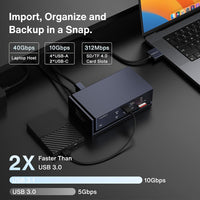 1 x RAW Customer Returns iVANKY 20-in-1 FusionDock Max 1 Thunderbolt 4 Dock, Quad 6K 60Hz Monitor MacBook Docking Station with 2 HDMI, 7 10Gbps USB, 2.5GbE, 96W PD, SD TF 4.0, 40Gbps Dock for MacBook M1 M2 M3 Pro Max - RRP €499.99