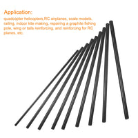 1 x RAW Customer Returns sourcing map Carbon Fiber Rod, Shanks 2.5mm x 300mm for RC Drone Airplane, DIY Quadcopter Arm Wing Tube Tool, Pack of 6 - RRP €9.99