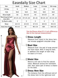 1 x RAW Customer Returns Unicra Women s Spaghetti Straps Satin Prom Dresses Red High Slit Backless Evening Dresses Long Bridesmaid Dress with Train for Women and Girls - RRP €43.99