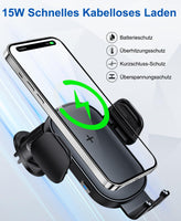 1 x RAW Customer Returns Beeasy 15W Fast Wireless Charger Car - Mobile Phone Holder Car With Charging Function - Automatic Inductive Qi Charging Station Car - Mobile Phone Holder Car Charger Ventilation for iPhone Samsung Huawei LG etc. - RRP €34.99