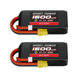 1 x RAW Customer Returns Hilldow M9 RC Battery 3S LiPo Battery 11.1V 120C 1600mAh with XT60 Plug, 2 Pack Lipo Battery Rechargeable for RC Airplane UAV Drone FPV - RRP €38.5