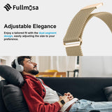 1 x RAW Customer Returns Fullmosa compatible with Apple Watch Strap Ultra 2 ultra 45mm 44mm 42mm Series SE 9 8 7 6 5 4 3 2 1 Milanese Metal Bracelet, Stainless Steel Magnetic Replacement Bracelets for Women Men, Gold - RRP €22.99