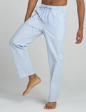 1 x RAW Customer Returns LAPASA Men s Checked Pajama Pants, Long Relaxation Pants, Lounge Pants, Leisure Pants M38 Warm, Cotton Light Blue White Stripes, X-Large - RRP €21.98