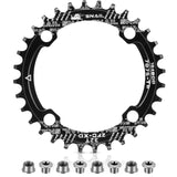 1 x RAW Customer Returns Chainring 104 BCD 32T 34T 36T 38T Narrow Wide Single Chain Ring with 4 Pieces Sprocket Screws for Road Bikes, Mountain Bikes, BMX MTB Bike Black, 32T  - RRP €13.1