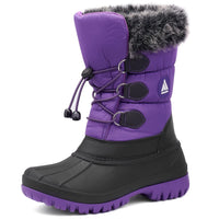 1 x RAW Customer Returns Mishansha Children s Snow Boots Warm Winter Boots for Girls Non-Slip Waterproof Girls Red Wine, Size 31 EU - RRP €44.26