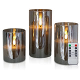 1 x RAW Customer Returns CCLIFE LED candles set with remote control timer function 300 hours flickering paraffin real wax, with glass - RRP €19.95