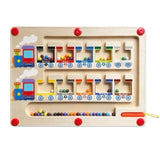 5 x Brand New HUZU Magnetic Train Game - Color and Number Learning, Montessori Wooden Toy for Children Ages 3-7, Promotes Motor Skills - RRP €96.0