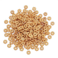 1 x RAW Customer Returns Craftdady 300pcs Tibetan Gold Color Alloy Spacer Beads, Flower Shaped Beads for Jewelry Making, 5x1.5mm, 1mm Hole - RRP €9.02