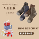 2 x RAW Customer Returns Vihir 4 pairs of Merino socks men s hiking socks trekking socks, wool socks sports socks with 80 Merino wool antimicrobial for outdoor activities, sports, leisure and business - RRP €44.36