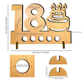 9 x Brand New REWOSAL 18th Birthday Money Gift Wood, Cool Gift Ideas 18th Birthday Girl Boy - Wooden Sign Guestbook - Original Money Gifts Birthday Anniversary 18 Years  - RRP €270.0