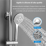 1 x RAW Customer Returns Shower column with mixer tap, YOOZENA shower column with overhead shower and hand shower, height adjustable, shower head, shower head, shower head, 3 shower heads - RRP €110.17