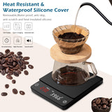 1 x RAW Customer Returns Coffee scale with timer, smart mini kitchen scale with 2 modes timer, USB rechargeable kitchen scale, 0.1g 2kg high-precision coffee scale with automatic tare and off function for coffee home office kitchen - RRP €36.98