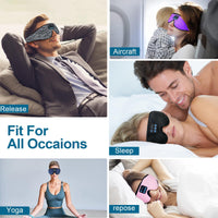 1 x RAW Customer Returns ZUXNZUX Sleep Mask Women and Men, 3D Eye Mask Sleep Mask with Bluetooth Headphones, Adjustable Sleep Headphones Bluetooth for Travel, Yoga, Sleeping, Sleep Mask for Side Sleepers - RRP €27.99