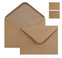 1 x RAW Customer Returns Mocraft 100 Brown Envelopes with Wet Glue Envelopes B6 Vintage Kraft Paper Envelopes Without Window with Embedded Seal for Wedding Greeting Cards Invitations - RRP €14.11