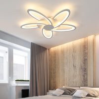 1 x RAW Customer Returns LED Ceiling Light 70cm 60W 6700lm White Living Room Ceiling Light with 5 Lamps Warm Light 3000K Modern Flower Shape Ceiling Lamp for Bedroom Dining Room Office - RRP €20.4