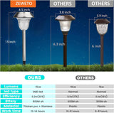 1 x RAW Customer Returns ZEWETO Solar Lamps for Outdoor Garden, 4 Pieces LED Solar Lights Garden IP65 Winterproof Solar Path Light 10 Hours Long Lasting Solar Stainless Steel Decorative Light for Outdoor, Lawn Landscape - RRP €25.99