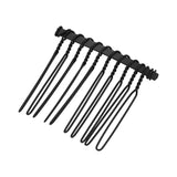 1 x Brand New VOCOSTE 12 Pieces Anti Slip Hair Side Combs Accessories Metal Black 1.6  - RRP €18.0