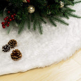 1 x Brand New GIGALUMI 120cm Christmas Tree Skirt White Plush Christmas Tree Skirt Round Fir Tree Base Christmas Tree Carpet Ornaments Decoration for Christmas - RRP €24.6