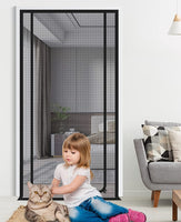 1 x RAW Customer Returns Cat Screen Cat Net for Balcony, Pets Screen Door, Prevent Cats from Running, Cat Mesh Door Screen for Living Room, Bedroom, Kitchen Suitable Door Size 110cm x 220cm  - RRP €21.18