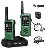 1 x RAW Customer Returns GOCOM G9 Walkie Talkie Rechargeable, Waterproof IP67 Float, LED Flashlight, CTCSS DCS VOX, Walkie Talkie Headset, PMR 446, 16 Channels License Free - RRP €64.27