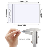 1 x RAW Customer Returns Fushing package with 50 name badge holders made of transparent plastic, card holder M colorless - RRP €18.35