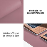 1 x RAW Customer Returns Aothia Desk Pad, PU Leather Desk Mat, Mouse Pad, Non-Slip Desk Protector, Waterproof Desk Writing Pad for Office and Home 80cm x 40cm, Purple  - RRP €15.99