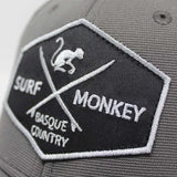 1 x Brand New DRESSED IN MUSIC PLAY WITH ME Recycled Sport Surf Monkey Hat - Repreve Technical Hat, Grey, Medium - RRP €37.49