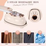 1 x RAW Customer Returns VAYALT 2024 Steam Iron, Portable Iron, 180 Rotatable Steam Iron, Foldable Travel Steamer Clothes, Two Ironing Modes, Suitable for Dormitory, - RRP €34.99