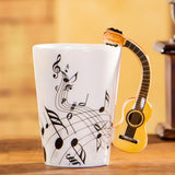 1 x RAW Customer Returns Guitar Shaped Ceramic Mug, 240ml Guitar Shaped Coffee Mug, Creative Coffee Mug, Interesting Coffee Mug, Cute Water Mug, Coffee Mug for Gift - RRP €17.09