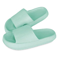 1 x RAW Customer Returns KEYUSHOP Cloud Sliders for Kids Women Men Bath Slippers Non-Slip Cushion Sliders Sandals EVA Pool Sliders Platform Slippers Summer Bathroom Flip Flops Beach Shower Shoes, Summer Green., 33 34 EU - RRP €58.8