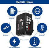 1 x RAW Customer Returns 4 pieces 5000mAh 18V Li-ion replacement battery for Makita BL1850 tool batteries 5.0AH Li-ion battery Compatible BL1860B BL1855 BL1840 BL1830 BL1835 BL1820B BL1815 18V 5000mAh battery with LED indicator ... - RRP €86.84