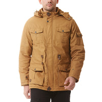 1 x RAW Customer Returns Dr.Cyril Men s Warm Lined Jacket Cargo Winter Parka Military Jacket for Men Outdoor Jacket with Removable Hood Cotton Hoodies - RRP €71.3