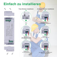 1 x RAW Customer Returns REYLAX LED transformer 12V 20W dimmable Triac 0-10V 1-10V PWM 100k resistance dimmable LED power supply 12V 1.66A transformer 230V to 12V DC LED driver constant voltage transformer low voltage transformer - RRP €19.21