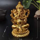 1 x RAW Customer Returns YODOOLTLY Ganesha Statue, Indian Resin Ganesha Figurine, Indian Buddha Figurine, Handmade, Decoration for Home, Garden, Car - RRP €10.99