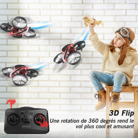 1 x RAW Customer Returns ATOYX Mini Drone for Kids and Beginners, RC Drone, Children s Day Gifts, Quadcopter Mini Helicopter with Altitude Hold, Headless Mode, 3D Flips, One-Button Return, 2 Batteries - RRP €29.24