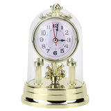 1 x RAW Customer Returns BuyWeek Table Clock, European Style Silent Table Clock Vintage Table Clock Ornament for Home Bedroom Living Room Decoration Gold  - RRP €20.77