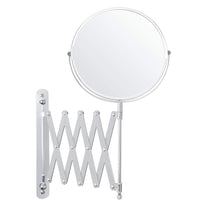 1 x RAW Customer Returns BELLE Vous Wall Mounted Magnifying Mirror Extendable and Swivel 360 - Magnification x3 - 17.5 x 18.5 cm - Double-Sided Bathroom Wall Mirror in Stainless Steel for Makeup and Shaving - RRP €24.91