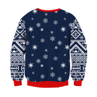 1 x RAW Customer Returns IDGREATIM Men s Led Light Ugly Christmas Sweater Christmas Jumper Funny Snowman Printed Crewneck Long Sleeve Ugly Pullover Sweatshirt Black M - RRP €35.99