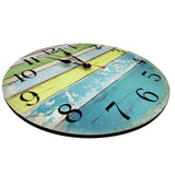 1 x RAW Customer Returns Outpicker Wooden Wall Clock, 12 inch 30 cm, Rustic Style, Non Ticking, Silent Wall Clock for Kitchen, Living Room, Kids Room, Office, Cafe Type 2  - RRP €22.8