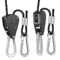 1 x RAW Customer Returns iPower 1 8 6-Pair Rope Ratchet with Hook, Rope Ratchet Hanger for Hanging Tent Grow Plant Lamp, 150lb Capacity Per Pair - RRP €26.99