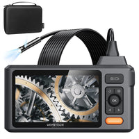 1 x RAW Customer Returns DEPSTECH Endoscope Camera with Light 5.0 inch IPS Screen, Dual Lens Inspection Camera 1080P HD, Sewer Camera Snake Camera Industrial Endoscope, Waterproof IP67, Carrying Case, 32GB Card - 5M - RRP €87.99