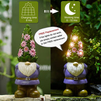 1 x RAW Customer Returns Yeomoo Solar Garden Gnome Garden Decoration Figures Funny for Outdoors, 29CM Gnomes Garden Decoration Outdoor Weatherproof with LED Solar Lantern Gifts for Terrace Yard Lawn Balcony - RRP €37.99