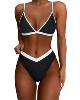 1 x RAW Customer Returns DOULAFASS V-shaped waist bikini women set high cut triangle bikini 2pcs swimwear - RRP €28.99