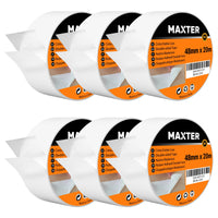 1 x RAW Customer Returns Maxter Double Sided Tape Extra Strong Transparent Thin Double Sided Tape Strong 48 mm x 20 m 6 rolls 120 m  - RRP €35.4