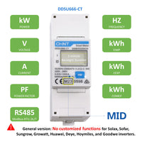 1 x RAW Customer Returns CHINT DDSU666-CT Single phase DIN35mm electronic intelligent energy meter, electricity meter 1.5 6 A with current transformer connection, with RS485 interface, compliant with Modbus RTU, MID certificate - RRP €64.33