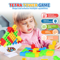 29 x Brand New WDBO 48pcs Tetra Tower Game, Tetris Balance Toy Tower Game, Funny Stacking Game, Team Tower Game for Kids and Adults - RRP €556.8