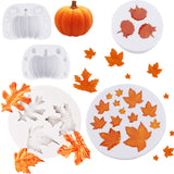 7 x Brand New Gukasxi Halloween Resin Molds, Silicone Resin Molds Pumpkin Silicone Mold Maple Leaf 3D Pumpkin Mold for Fall Harvest Thanksgiving Halloween Silicone Mold Candle Mold Gray  - RRP €142.8