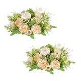 1 x Brand New BLOSMON Artificial Flowers Peonies Flower Ball Table Wedding Decoration Pack of 2 Artificial Flowers Champagne Silk Fake Flowers for Centerpiece Table Decoration Artificial Bouquet Arrangements Home Celebration Decoration - RRP €22.24